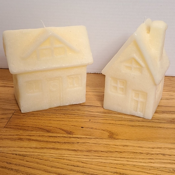 Pottery Barn Village House Christmas candles
